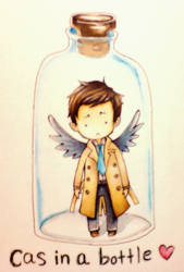 Cas in a bottle by focaccina