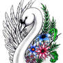 Swan tattoo design