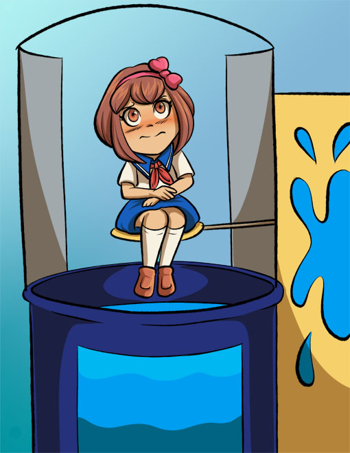 Susan in the Dunk tank (Commission)