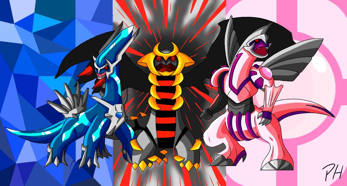 giratina, palkia, dialga by Phunter16 on DeviantArt