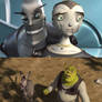 Shrek confronts Phineas T. Ratchet