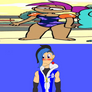 Shinji Blushes At Enid Mettle's Swimsuit