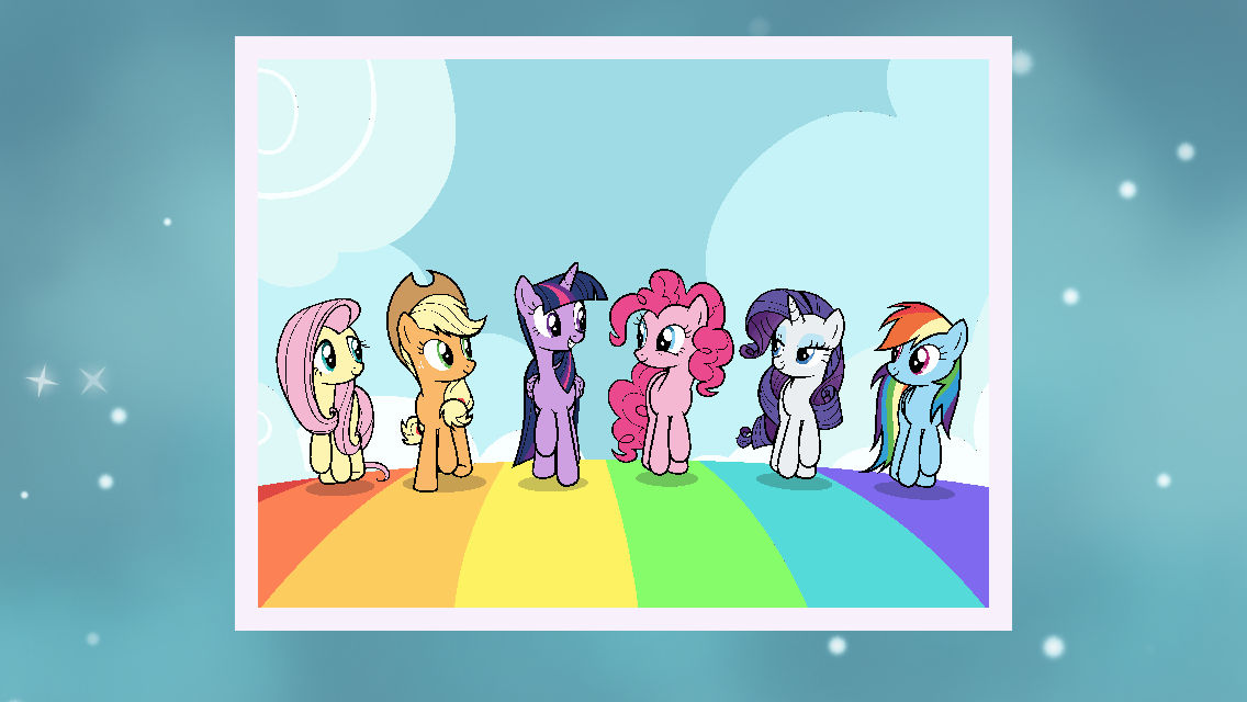 Mane 6 On A Rainbow by SunsetShimmerTrainZ1 on DeviantArt