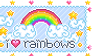 I love Rainbows - Stamp