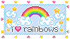 I love Rainbows - Stamp by r0se-designs