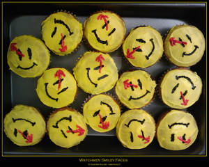 Cupcakes: Watchmen Smiley Face