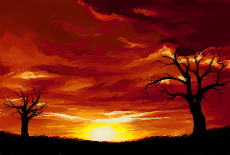 [MS Paint] Burning Sky