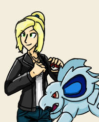 Buffy and her Nidorina going into battle