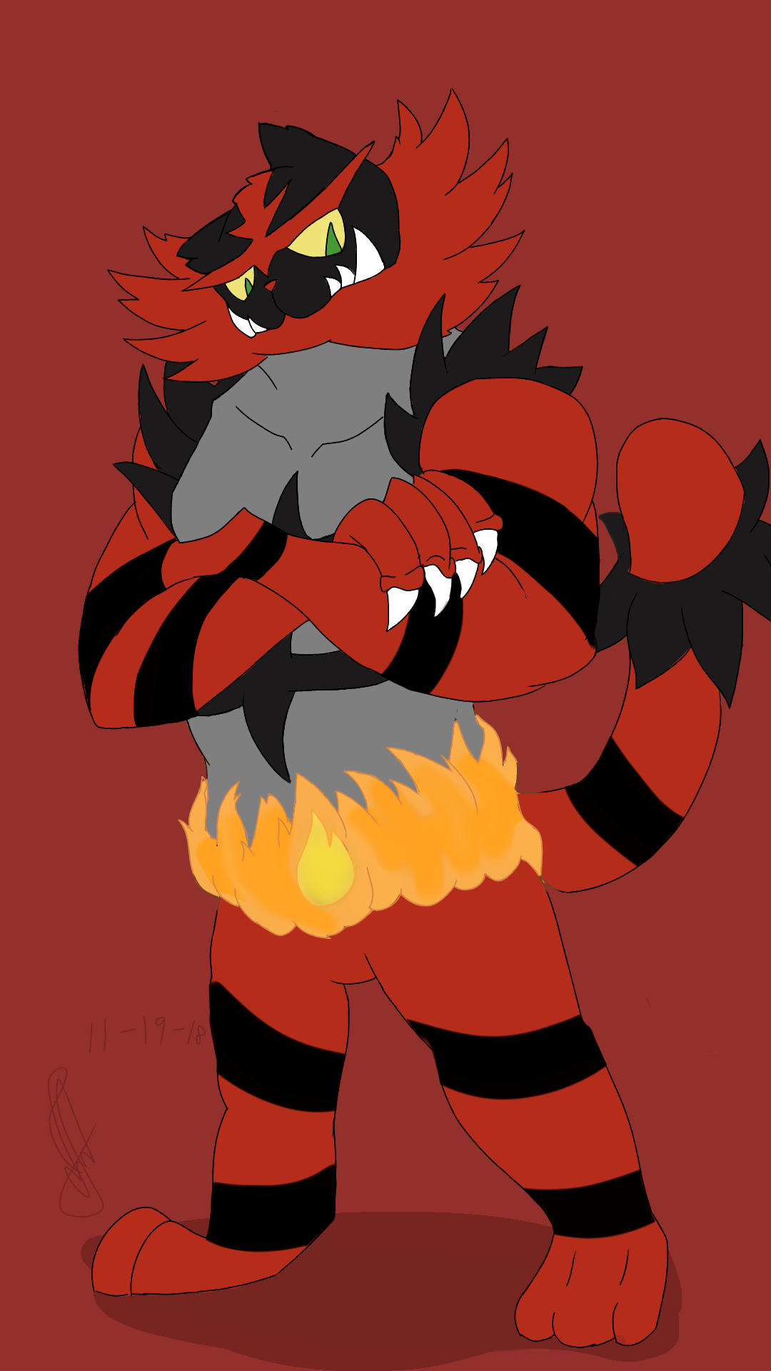 Chibi Incinaroar Incineroar Fanart by Scofty on DeviantArt