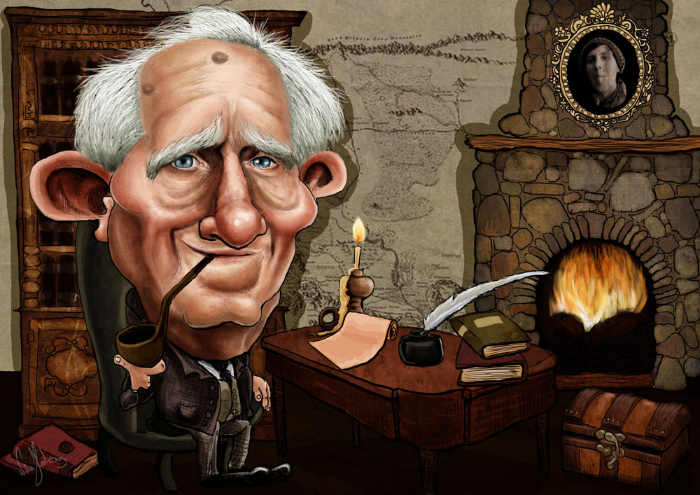 J. R. R. Tolkien caricature