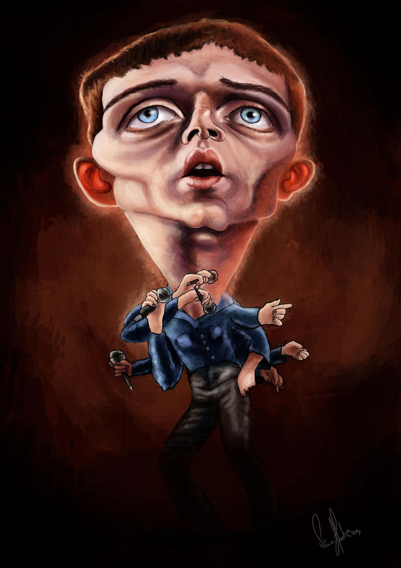 Ian Curtis - Joy Division caricature