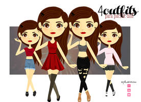 4outfits para Pacific Doll