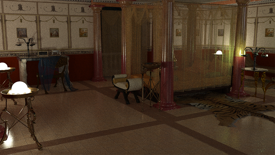 roman bedroom nightime test render