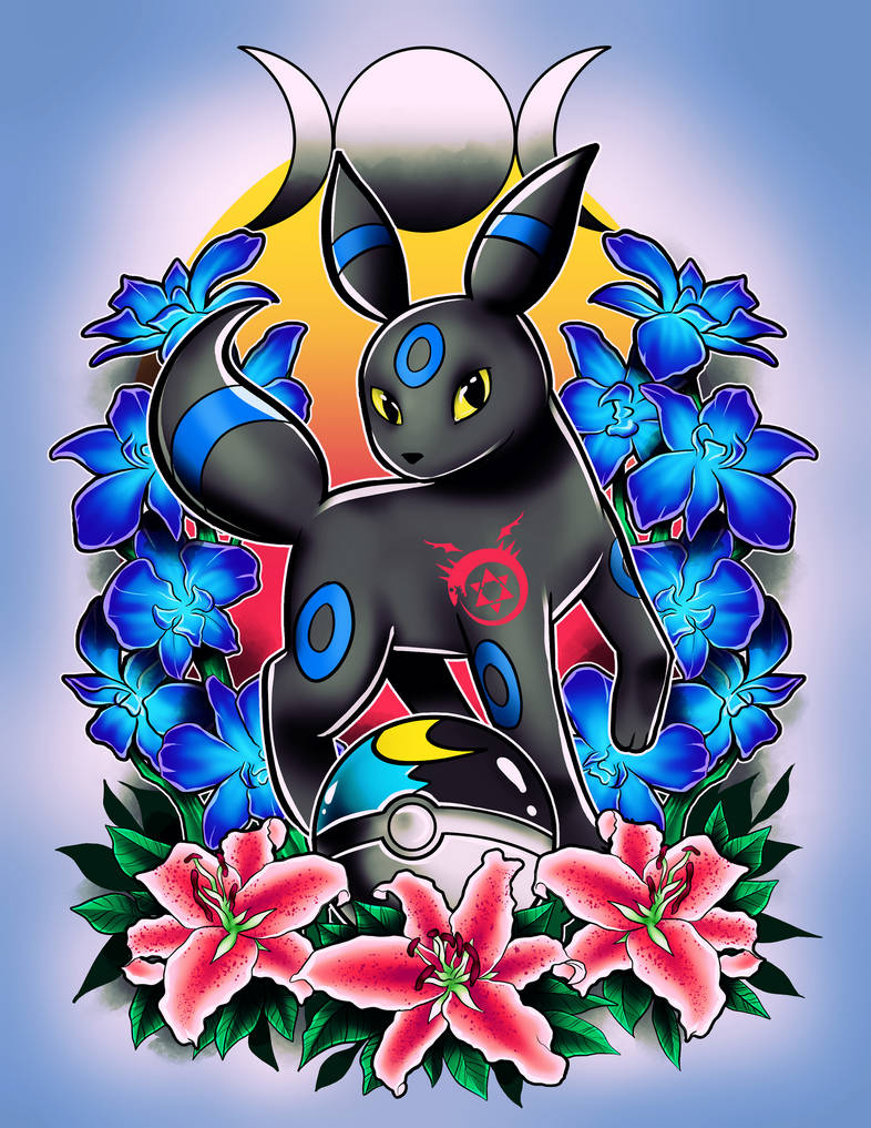 Shiny Umbreon Tattoo (created by RetkiKosmos) by SatoshisDarkchan on