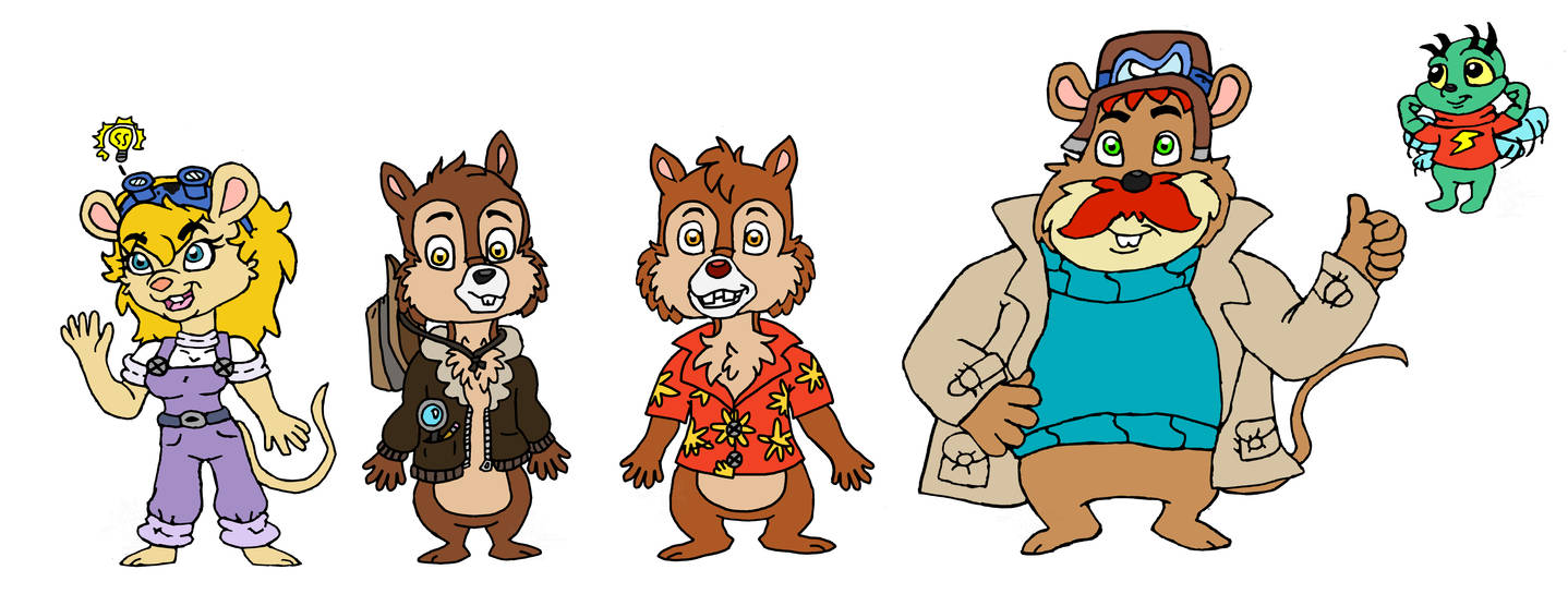 Rescue Rangers - full gang in my Style - CleanUp by CatDasher on DeviantArt