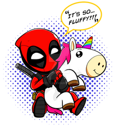 Its so fluffly Unicorn Deadpool Funny Rainbow