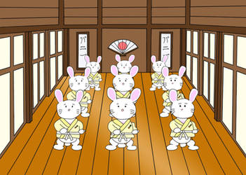 bunny karate 2d animation