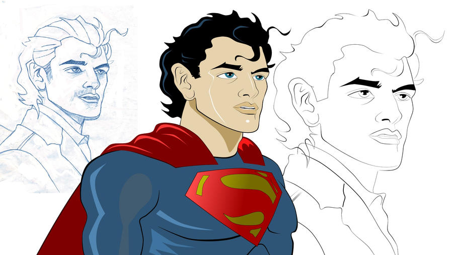 Henry Cavill Superman Art Sketch