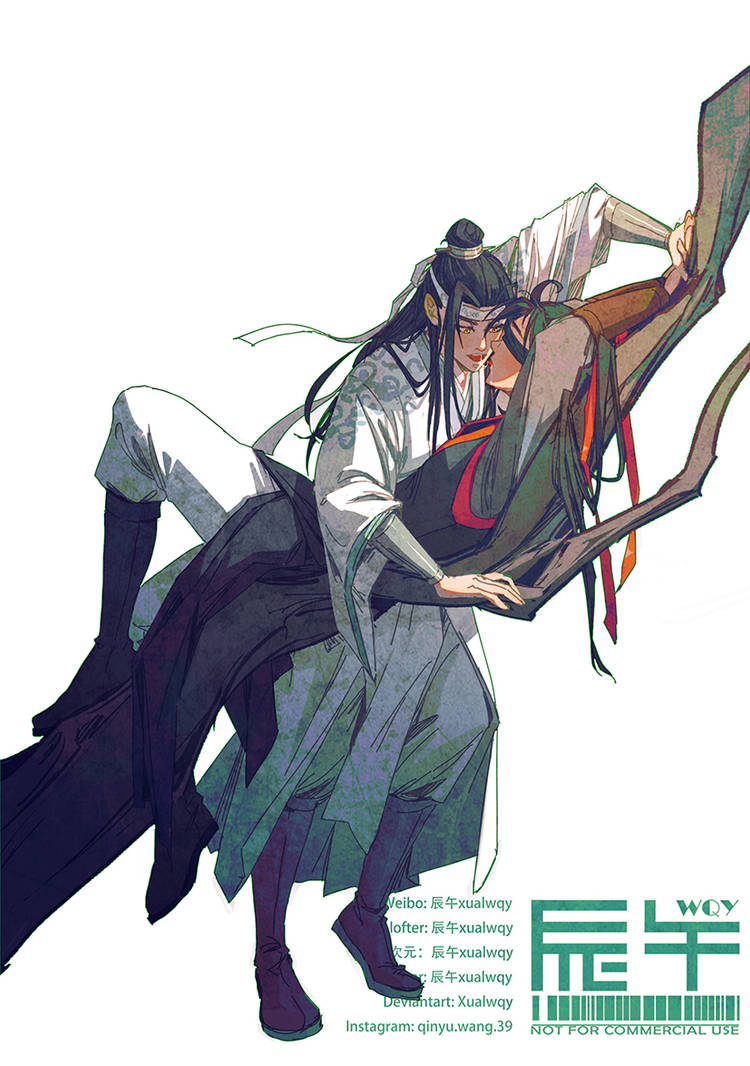Lan Wangji X Wei Wuxian kiss by Xualwqy on DeviantArt