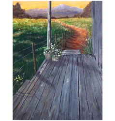 Sunset Porch - acrylic painting