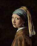 Girl with Pearl Earring - digital painting by Giselle-M