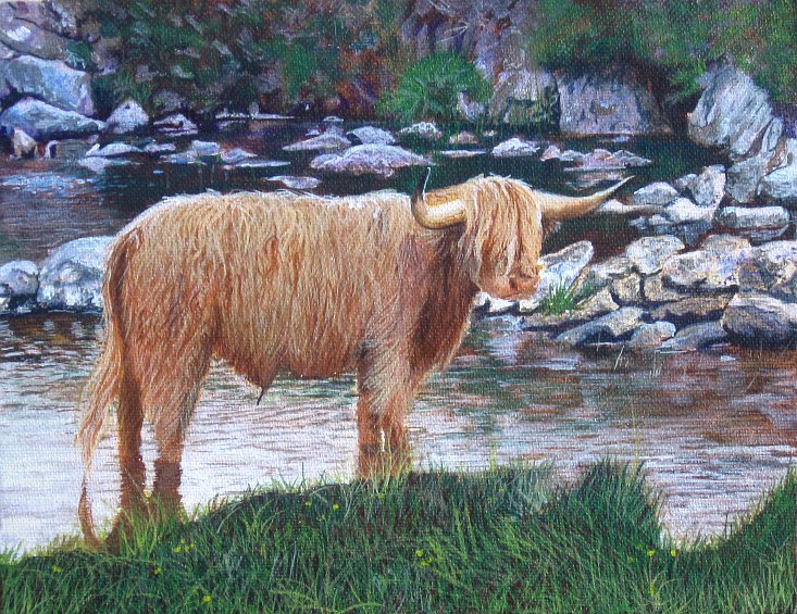 Highlander - acrylic painting