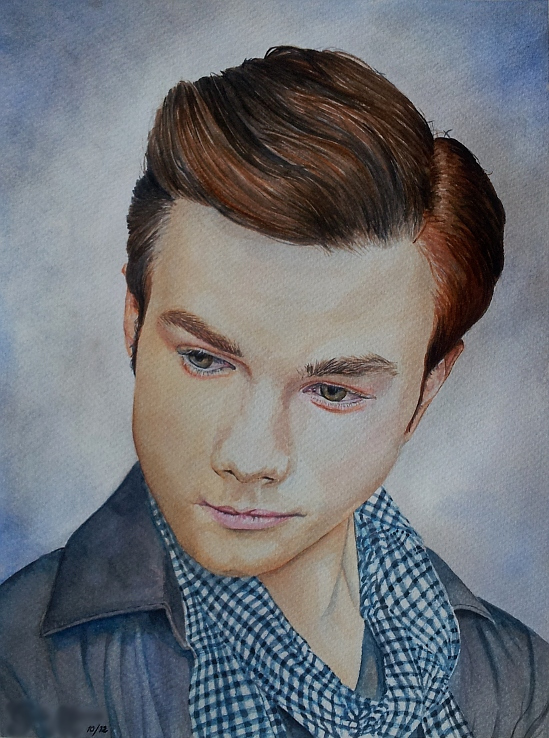 Chris Colfer - watercolor - fan art