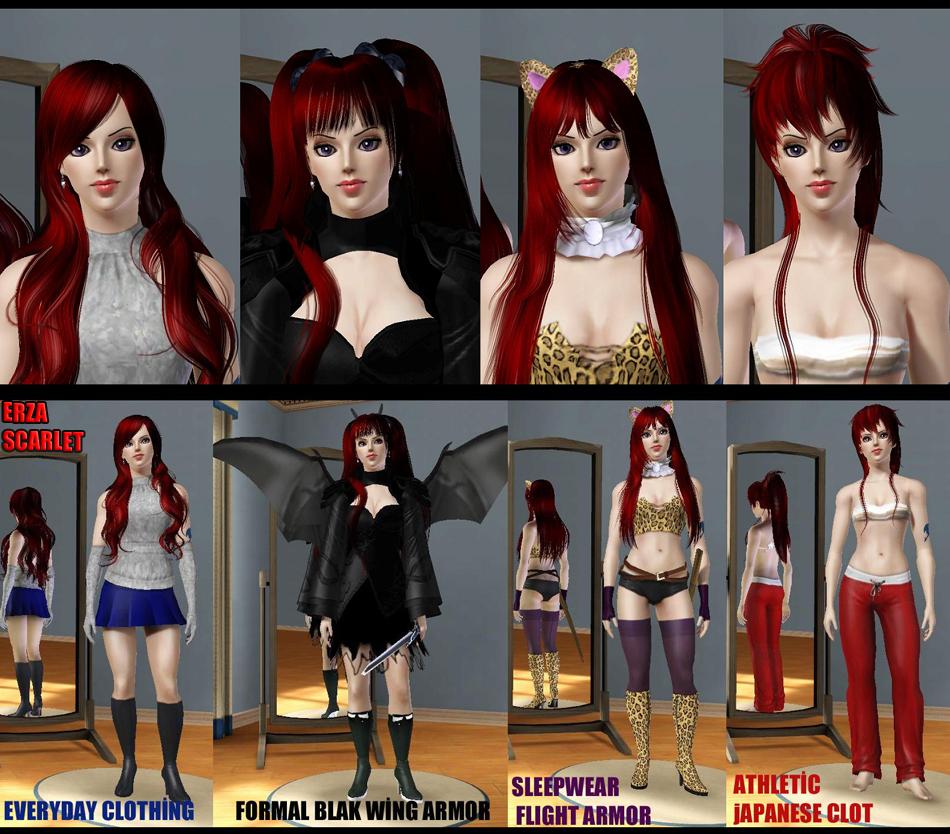 Erza Scarlet - Titania - by NGSims3 Sims3