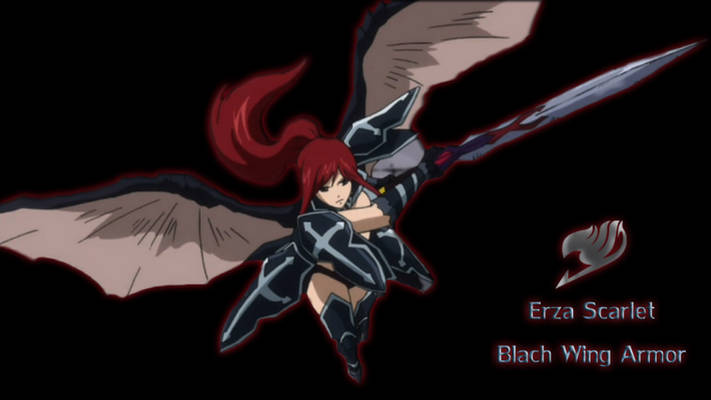 Erza Scarlet Black Wing Armor (Wallpaper)