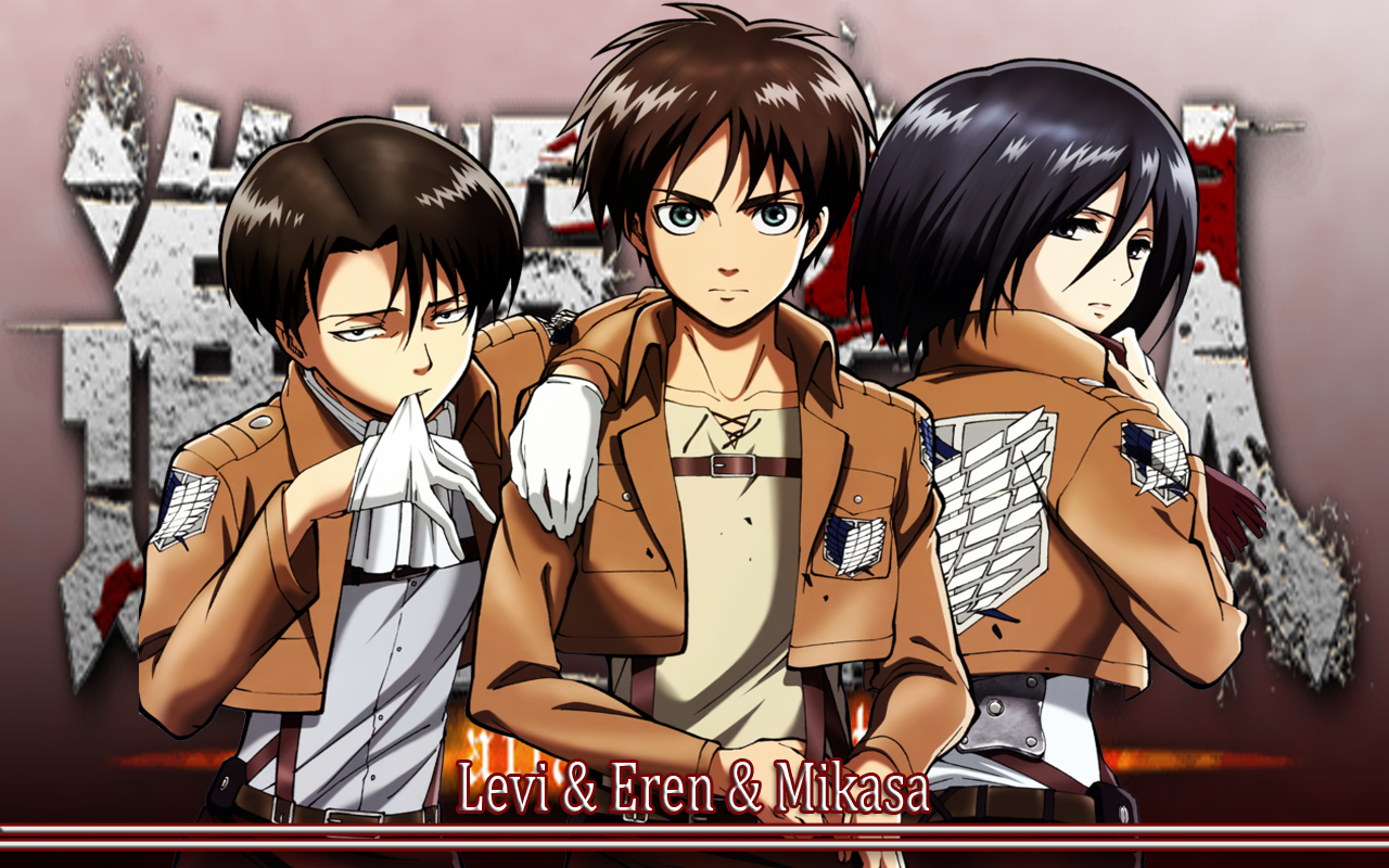 Levi Eren Mikasa Wallpaper By Ng9 On Deviantart Levi Eren Mikasa Wallpaper By Ng9 On Deviantart