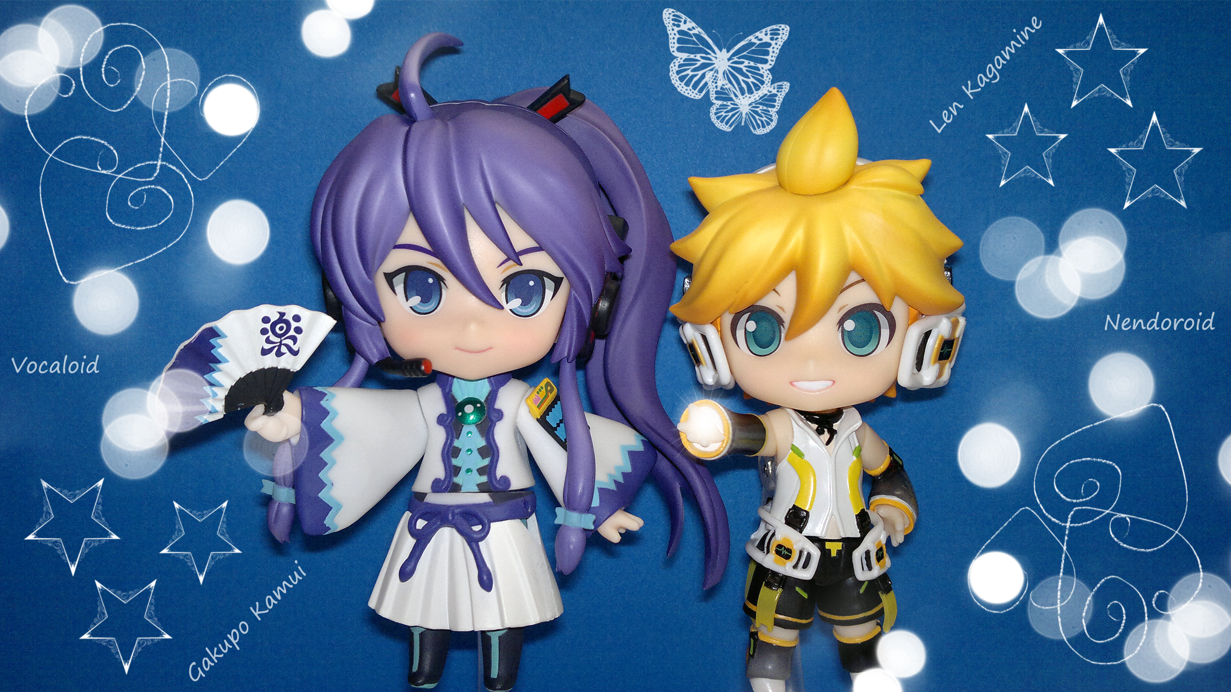 Gakupo and Len Nendoroid Wallpaper