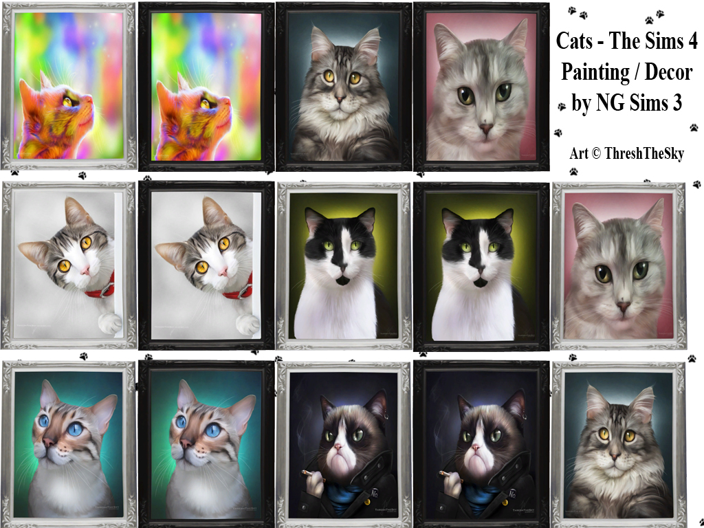 Cats Painting - TS4 CC