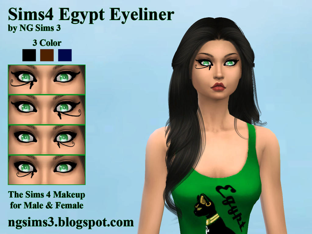 Sims4 Egypt Eyeliner by NG Sims 3