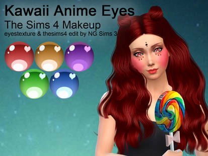 Kawaii Anime Eyes - TS4 CC