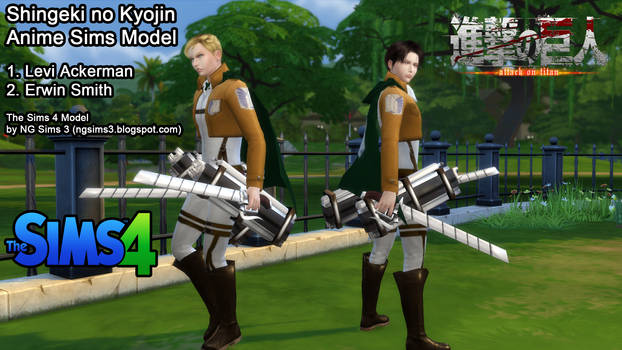 Attack on Titan Levi+Erwin Sims4Download