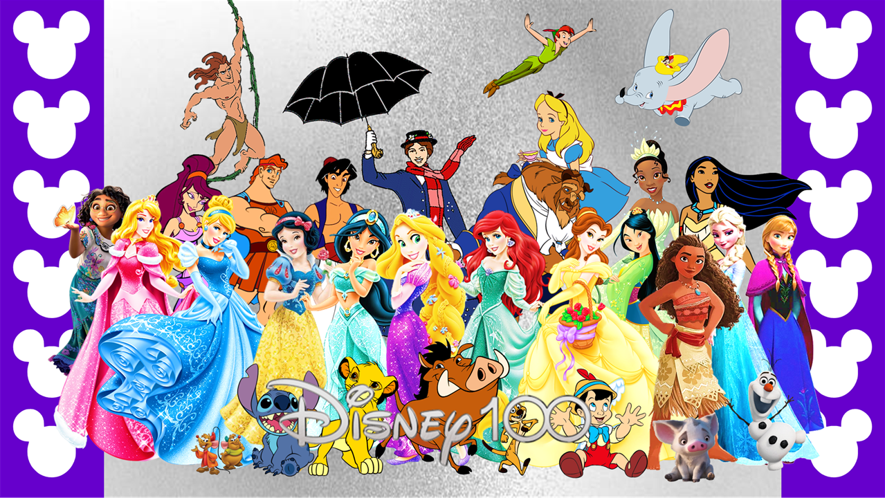Disney Movie Characters Celebrate Disney 100 By EdwinVazquez23 On disney-movie-characters-celebrate-disney-100-by-edwinvazquez23-on