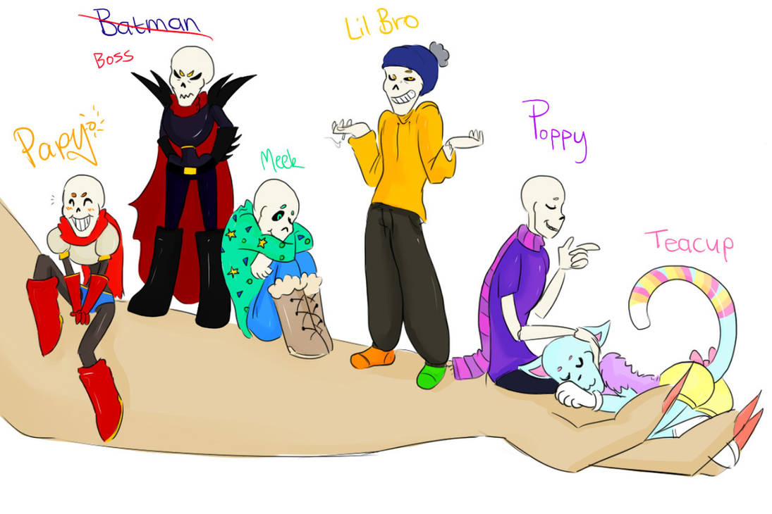 The Papyrus types. by gorillazfan666 on DeviantArt