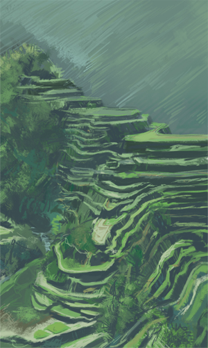 Rice Terraces Speed Paint