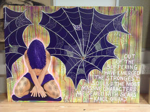 Angel canvas with quote
