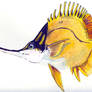 Forcepfish - Hawaiian Fish - Watercolor