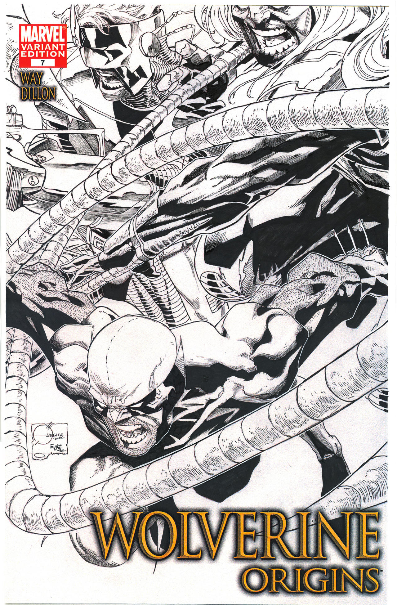 Wolverine Origin 7 Inked Cover