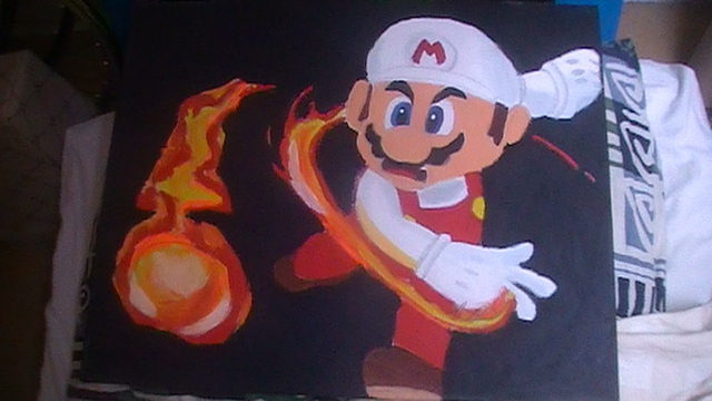 Fire Mario painting