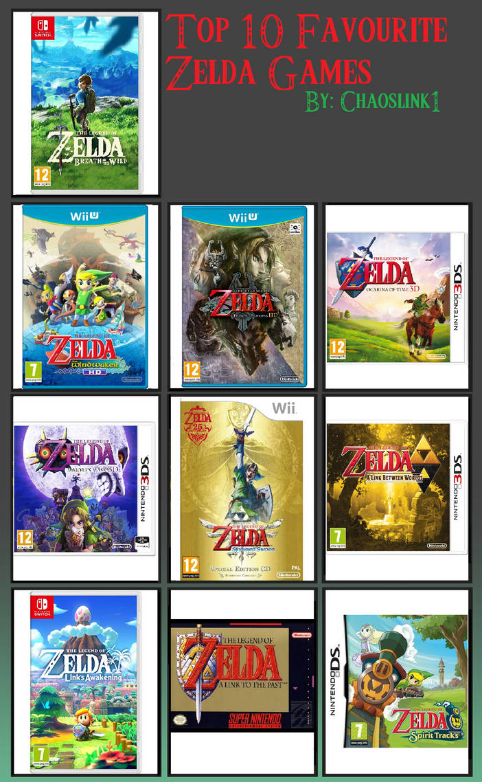 My Top 10 Favourite Zelda Games List by Chaoslink1 on DeviantArt