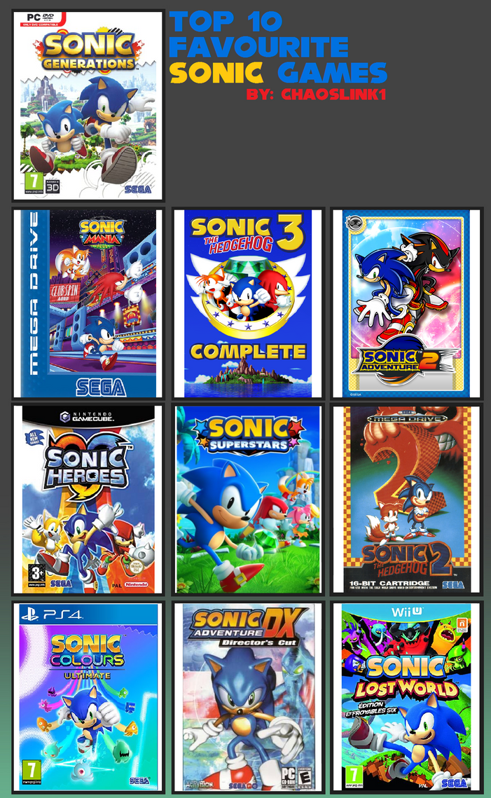 My Top 10 Favourite Sonic Games by Chaoslink1 on DeviantArt