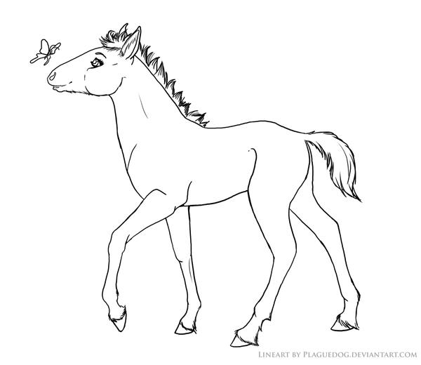 Free to color Foal lineart