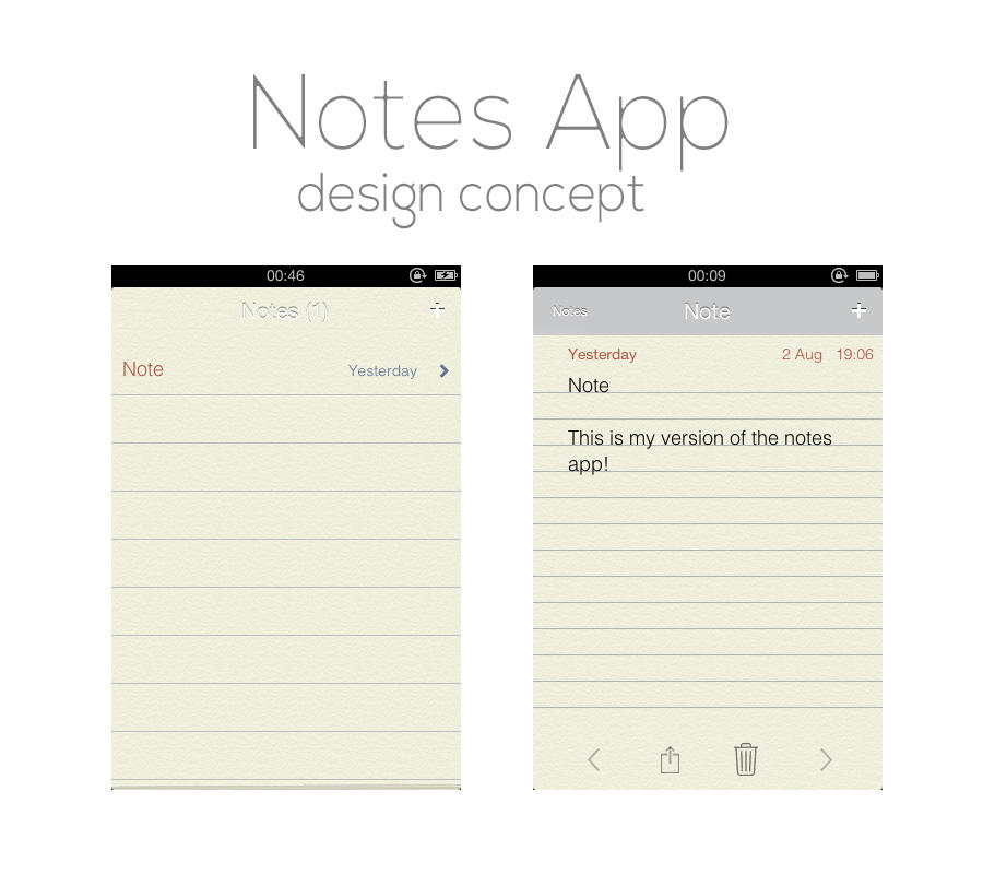 Ios Notes Style iOs Notes App redesign Concept by studiomonroe on DeviantArt