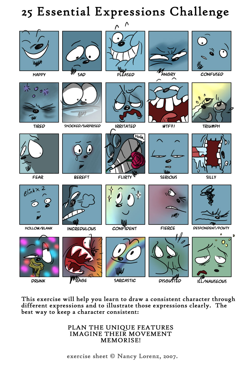 25 expression challenge by joulester on DeviantArt
