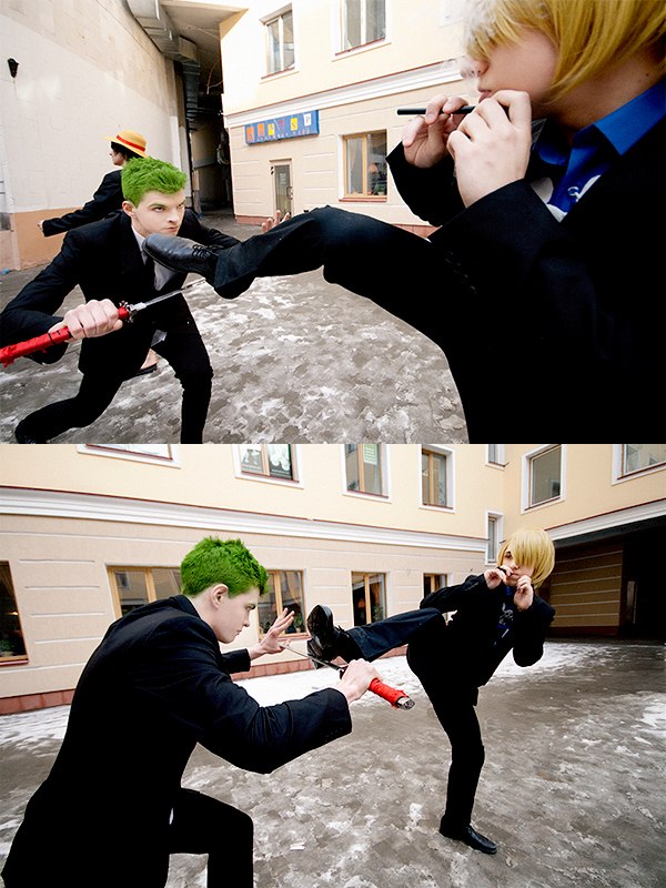 Roronoa Zoro and Sanji