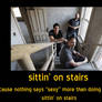 sittin on stairs