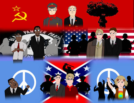 Hetalia :The Four Americas of The 1960's